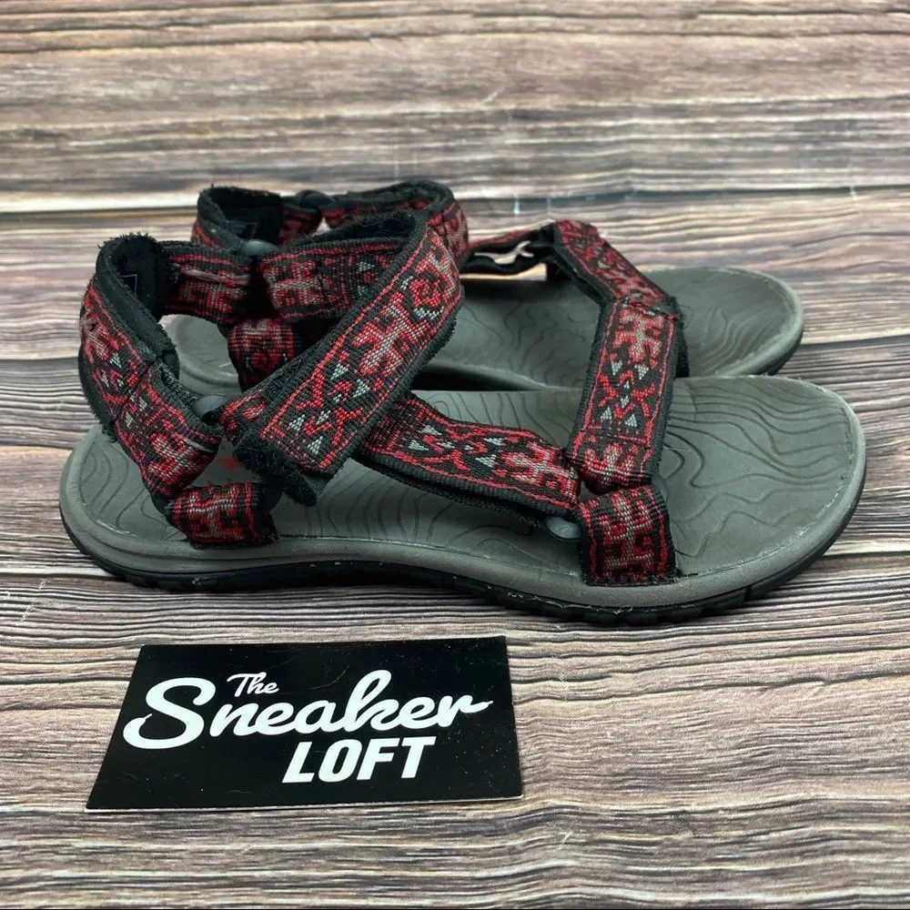 Teva Hurricane 4‎ Red Black Gray Youth Sandals